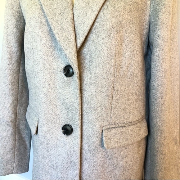 Loft Gray Two Button Long Dressy Pea Coat - Picture 5 of 8